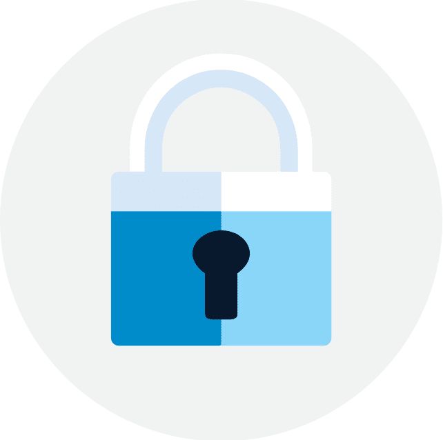 Safe and secure sales tax lock icon