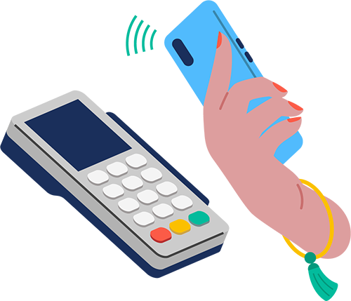 Contactless payment being made at a point of sale system