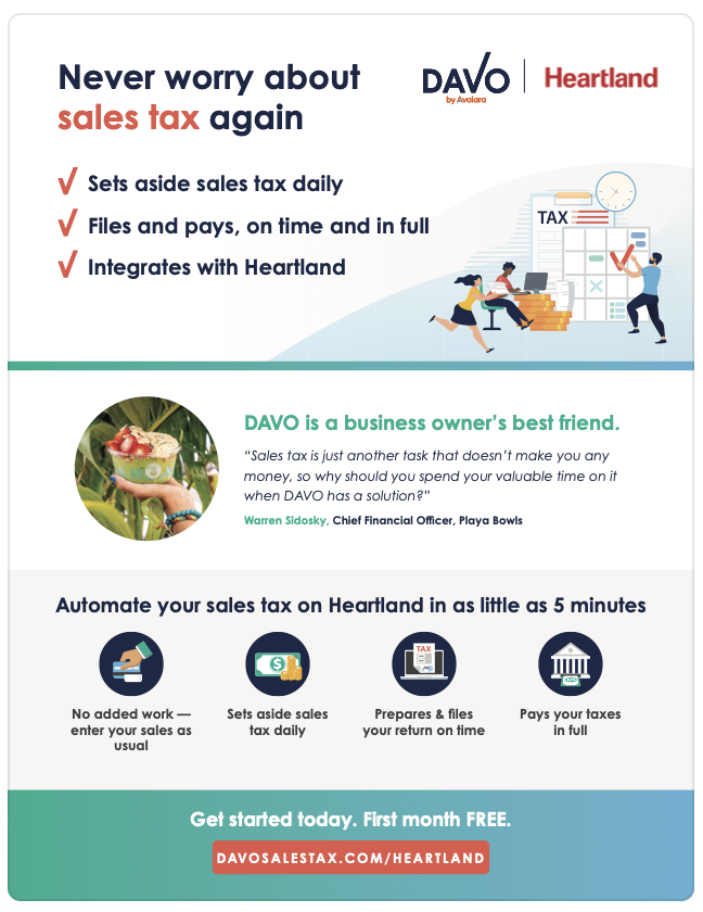 DAVO and Heartland Sales Sheet