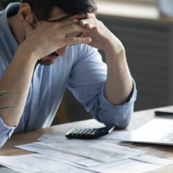 Stressed business person