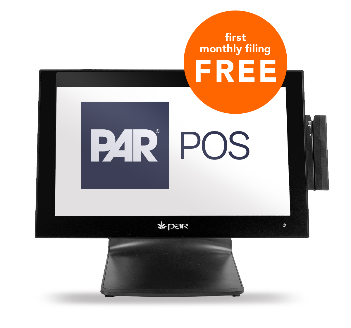 Par POS logo, first monthly filing free