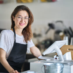 Employee at register